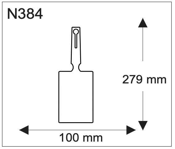 N-384 Bag Tag with card holder